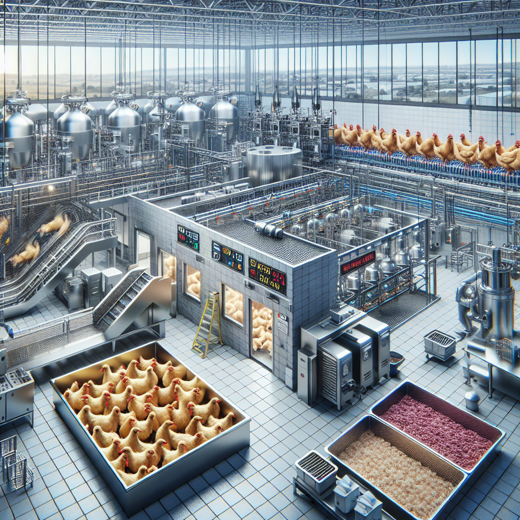 Vantagens da Automacao Sistema de Depenagem para Abatedouros de Frangos